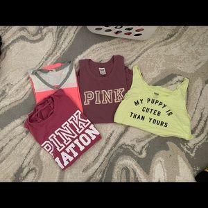 Victoria Secret PINK t-shirt/tank top bundle